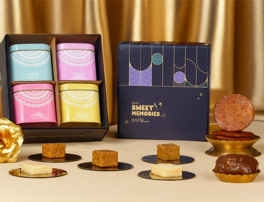 The Golden Bites hamper, photographed
