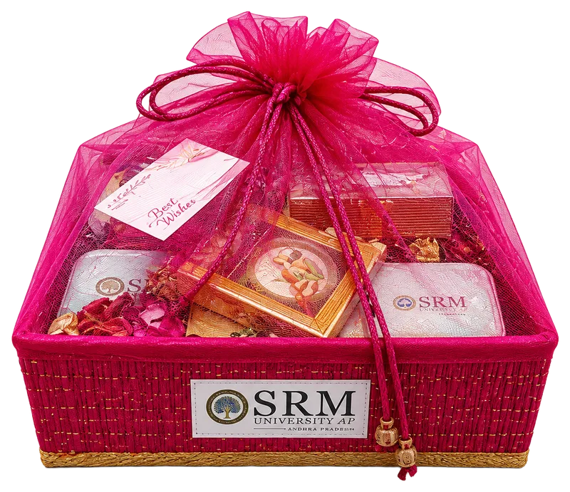 Hamper Baskets from Oorla's packaging range — organza-wrapped
